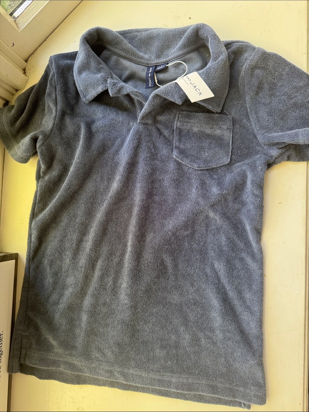 Janie and Jack Boys' Blue Terry Short-Sleeve Polo
